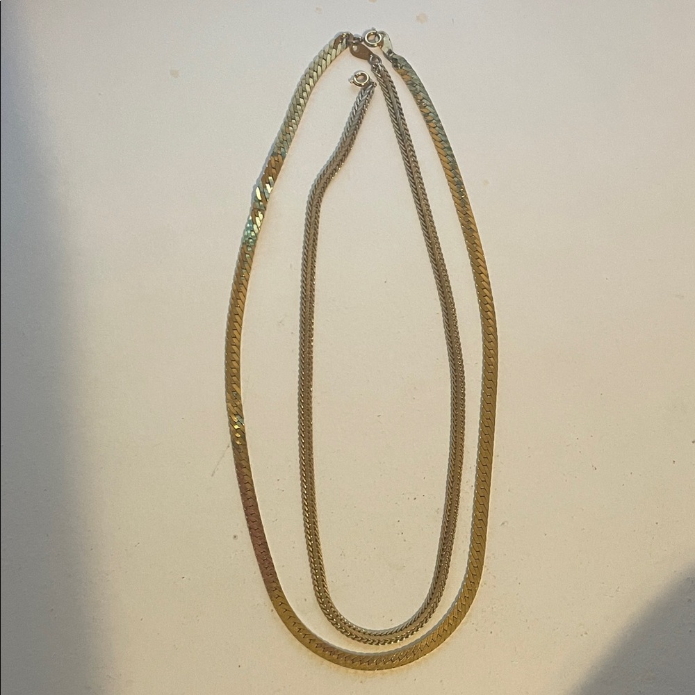 Two Gold Slim Chains